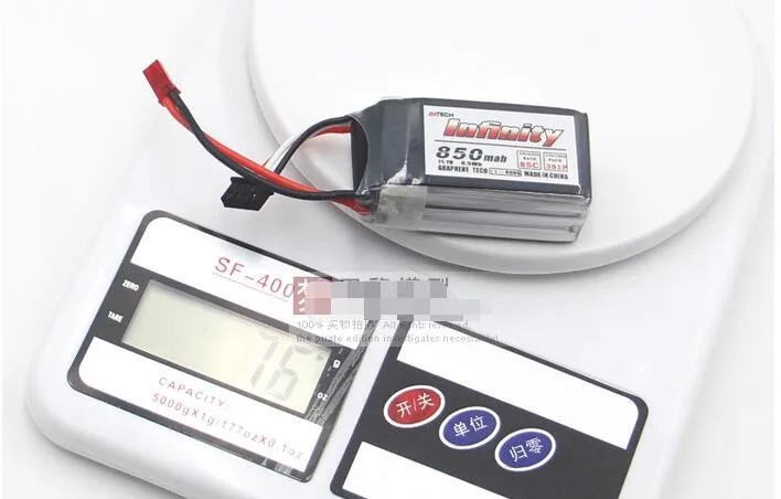 Nieskończoność 2S 3S 7.4V /11.1V 850mAh 70C grafen bateria LiPo złącze JST dla multikopter zdalnie sterowany Model