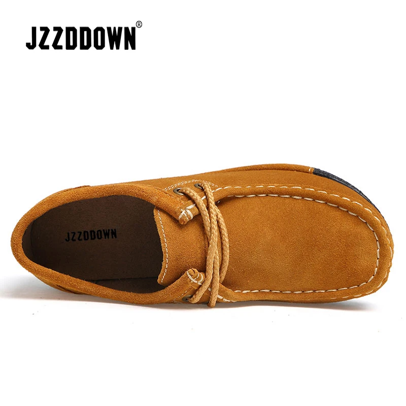 JZZDDOWN women shoes genuine Leather suede Platform winter Shoes woman Sneakers with fur Casual Loafers Wedges ladies shoes