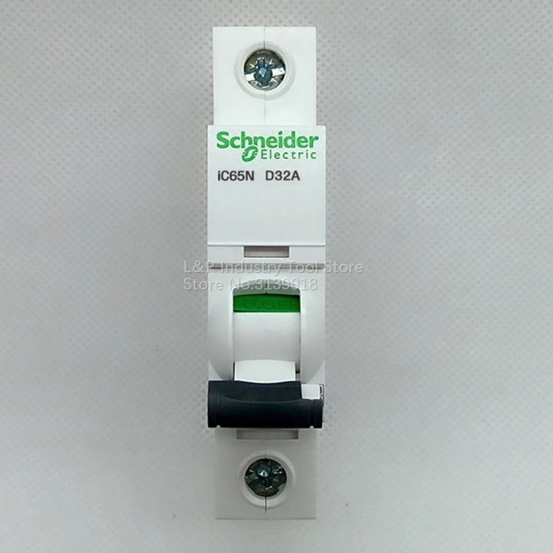 

100% оригинальный воздушный выключатель Schneider IC65N 1P Тип D1A 2A 4A 6A 10A 16A 25A 32A 40A 50A 63A Вакуумный мини-выключатель MCB Acti 9