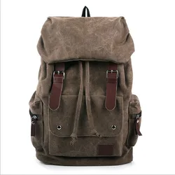 Canvas Backpacks For Teenage Girls Bagpack Canvas Rucksack School Bags Bookbags Sac Shoulder Knapsacks Men Travel Bag