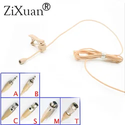 High Quality Tie Clip Lapel Microphone Mic Mike Beige Omnidirectional for Shure Audio Technica Sennheise MiPro Wireless System