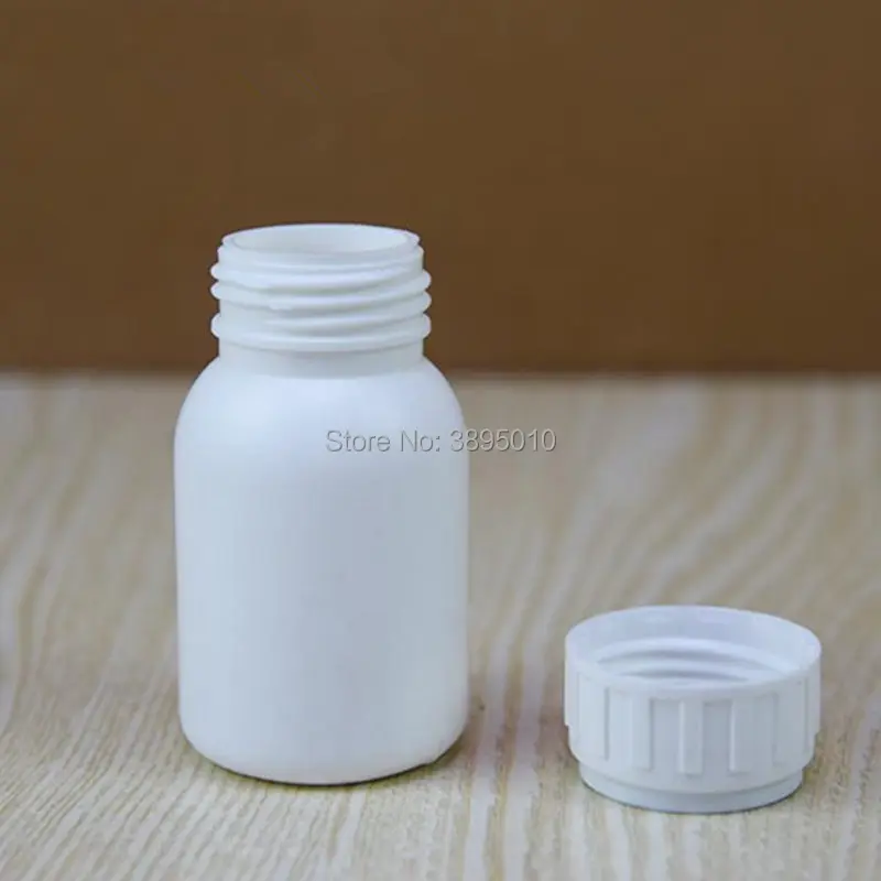 50ml white plastic Empty Bottle Pill Powder Top Grade Refillable Packaging Bottle Screw Lid F536