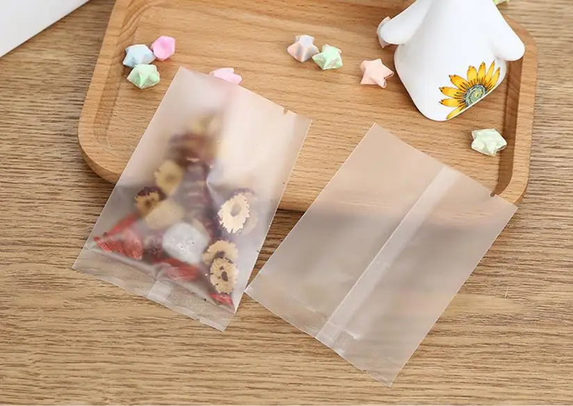 10000pcs/lot- Translucent matte plastic self-adhesive seal packaging bags food biscuit candy handmade soap packing bags