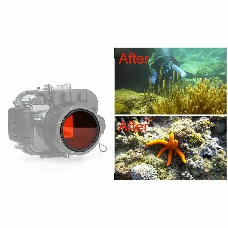 67mm Full Color Red Purple yellow Dive Filter for Sony Nikon Canon Camera Lens New diving Filter