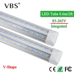 T8 Led Tube Light 20W Integrated Led Bulbs Tubes Lamp 220V 110V 2000lm V-Shape Led Fluorescent Tube Led Light For Home Lighting