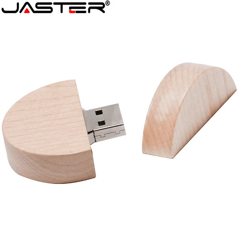 

JASTER Wooden Pendrive Round 4GB 8GB 16GB 32GB 32GB Order over 10 PCS free LOGO) Usb Flash Drive Memory Stick For Photographer