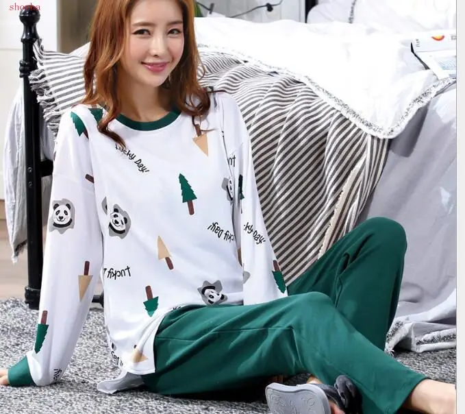 New Home Cotton Pregnancy Clothes Sets Pajamas for Pregnant Women Cotton Soft Breastfeeding Pajamas Nursing Clothes Suit