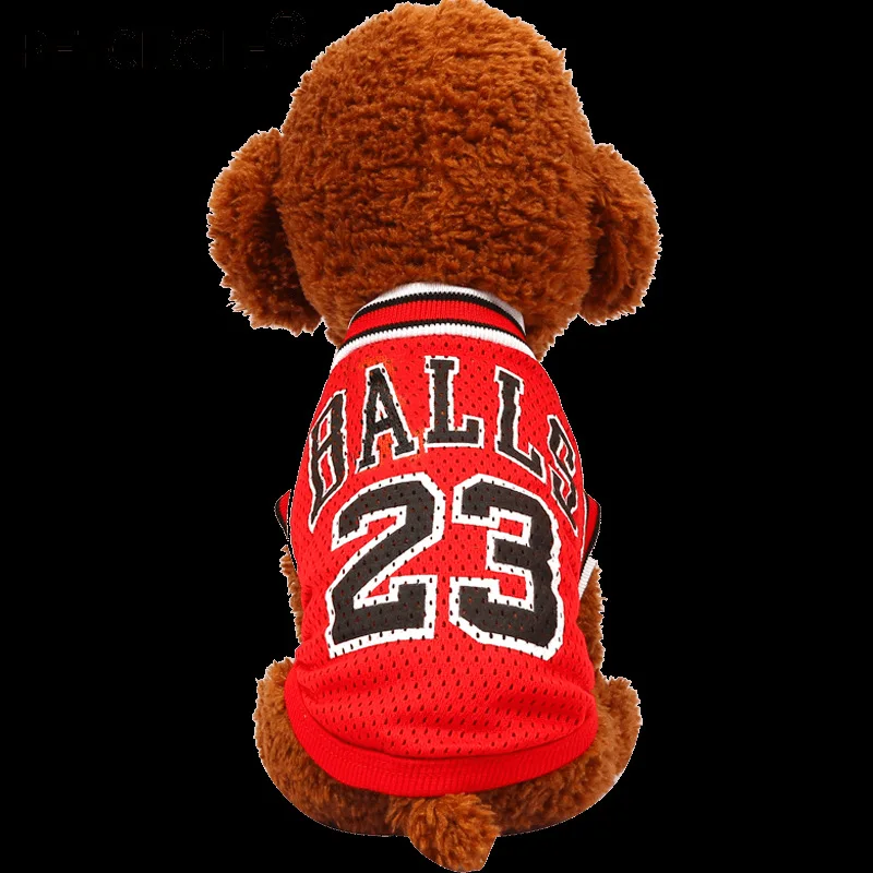 New Pet Dog Clothes Summer Sports Dog Vests Mesh Pet Dog Basketball Team Uniform Shirts for Chihuahua size XXS-L Pet Products