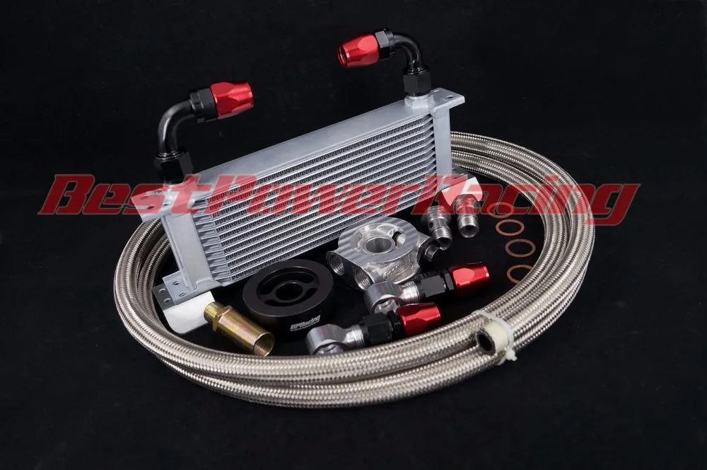 80 Deg Thermostat 13 row 10AN oil cooler kit For TOYOTA FT 86 /GT86 / Scion FR-S/ Subaru BRZ ZN6 ZC6