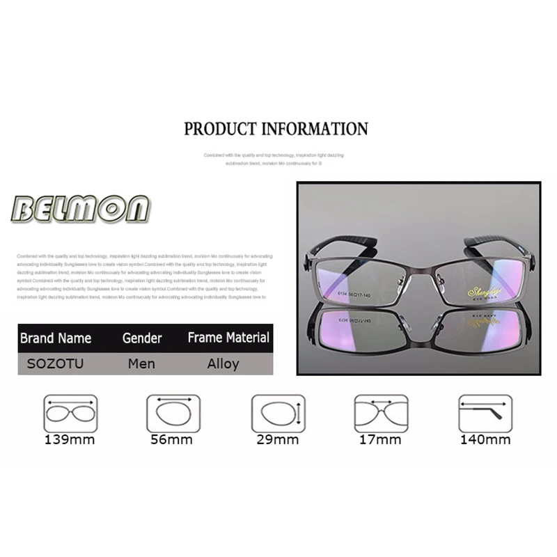 Optical Eyeglasses Frame Men Computer Eye Glasses Brand Spectacle Frame For Male Transparent Clear Lens Armacao  de YQ069