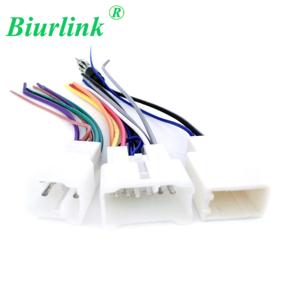 Biurlink (10+6)Pin CD Changer Port Power Harness Aerial Wire Cable Adapter for Toyota