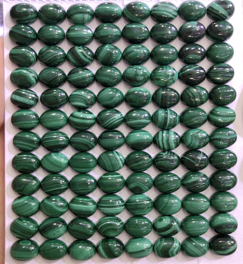 

100% Natural AA Quality Malachite Gem stone Cabochon 6x8mm Oval Gem Cabochon Ring Face,30piece/pack