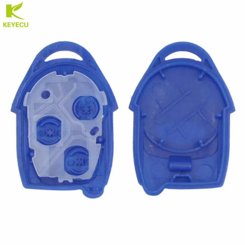 KEYECU – coque de clé de télécommande à 3 boutons, pour Ford Transit WM VM 2006 – 2014, étui bleu (coque uniquement)