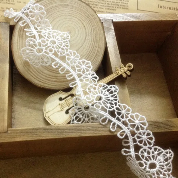 

5 yards/lot width 4.5cm 1.77" white bridal wedding dress trimming ribbon lace trim SL4K374
