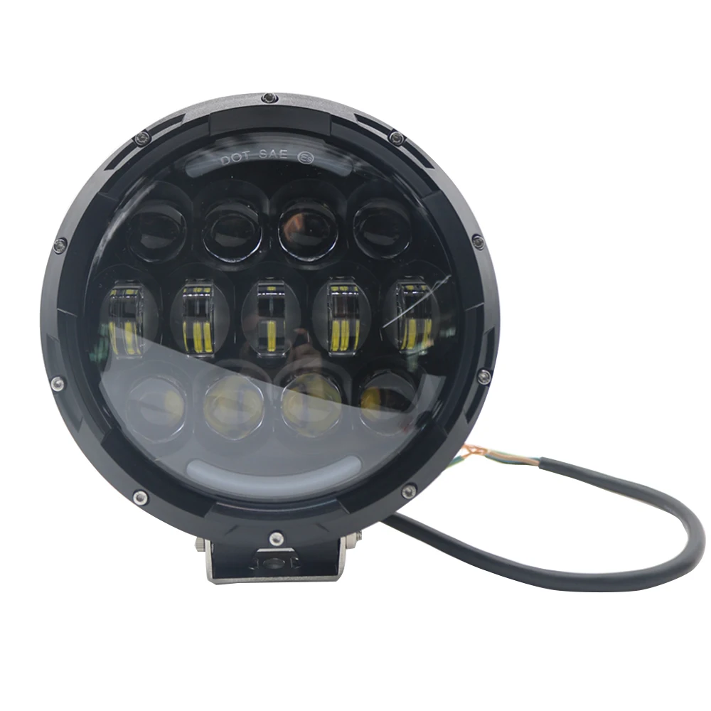 2pc 7'' 105W LED Work Lights Hi Low Beam DRL Headlight for Jeep Toyota Pickup Camping Trucks Offraod 4x4 12V 24V Car Accessories