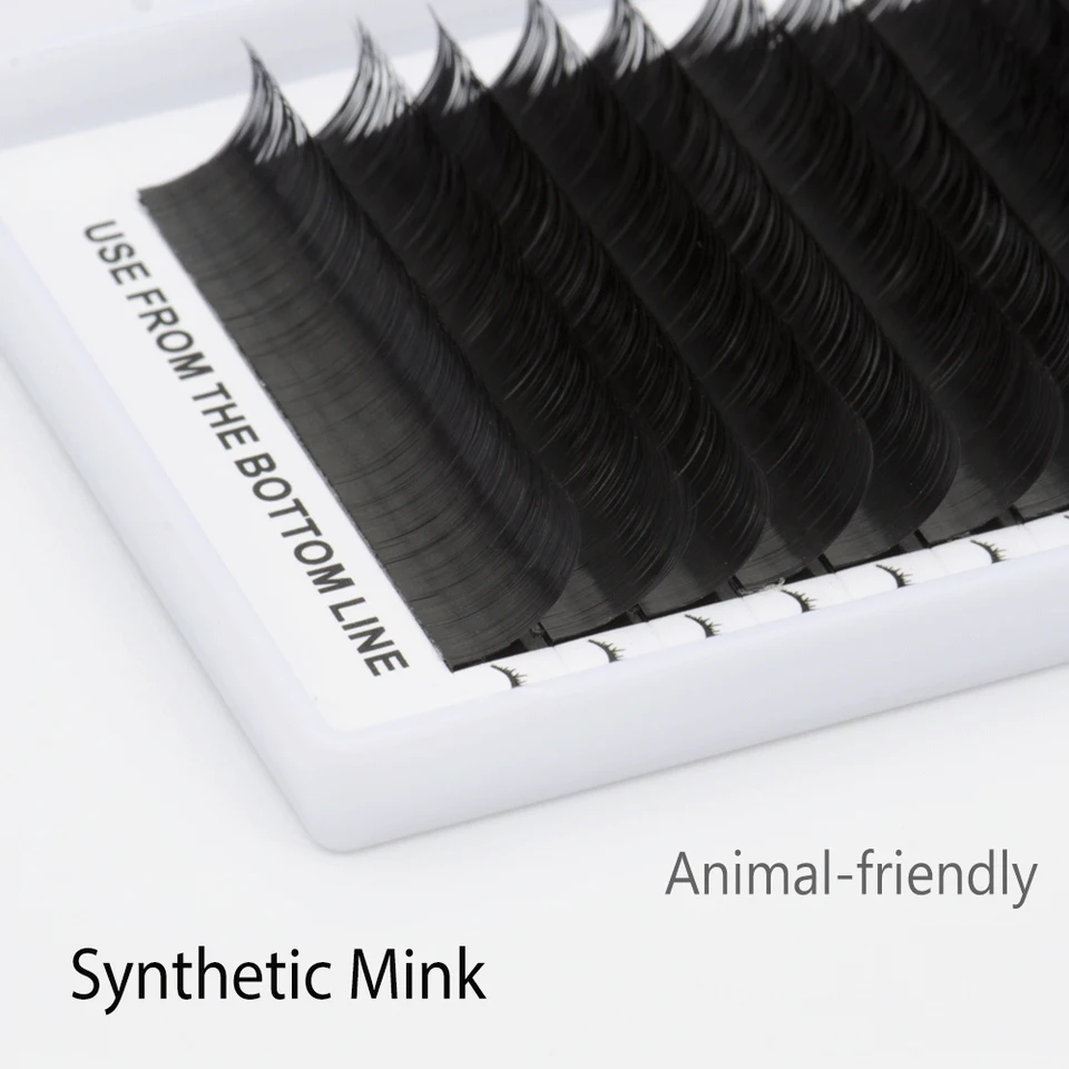 LIFMINRY Profesional Imitación de Pestañas de Armiño 16 Líneas Suaves Extensiones de Pestañas Postizas para Mujer 5