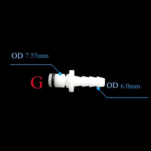 5pcs  CPC Type Quick-Disconnect Hose Barb Quick Connector No Valve Barb to 4.5~11.1mm Tube ID