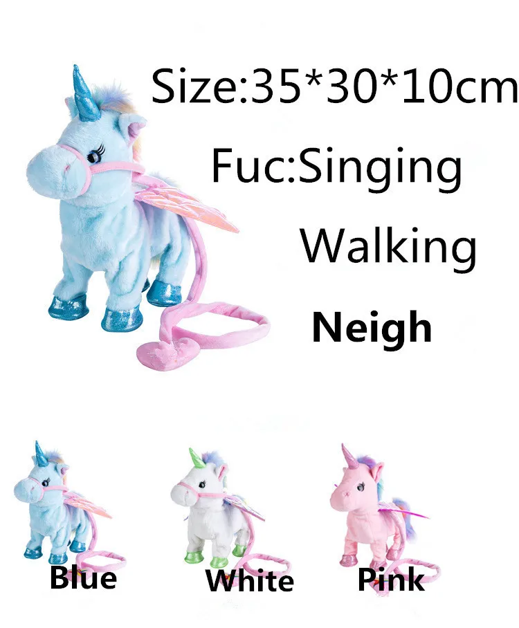 Child Electronic Pet Educational Children\'s Toy Robot Electric Walking Unicorn Plush Toy Soft Stuffed Animal Holiday best gift