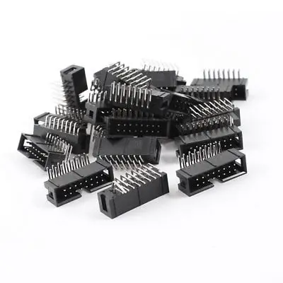 100Pcs DC3-16PL 2x8 Pins 2.54mm Pitch Right Angle Connector Pin IDC Box Headers