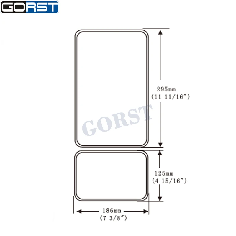 Automobile Accessories Car-Styling Reflector Rearview Mirror Side Mirror Exterior 2 holes for Truck for Bus A046433