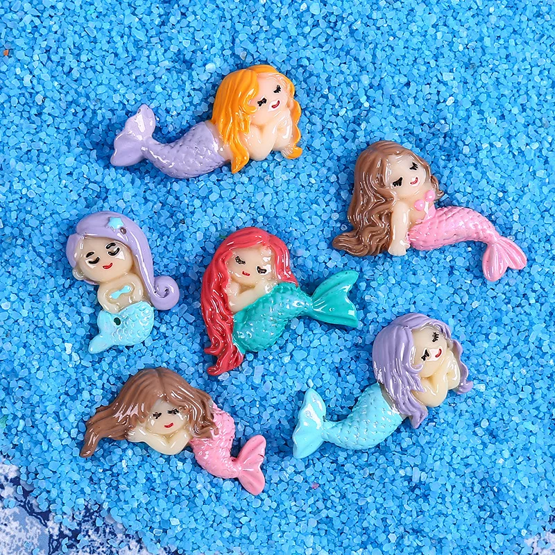 8Pcs Mermaid Fluffy Polymer Slime Filler Box Toys For Children Charms Modeling Clay DIY Kit Accessories Kids Plasticine Gift