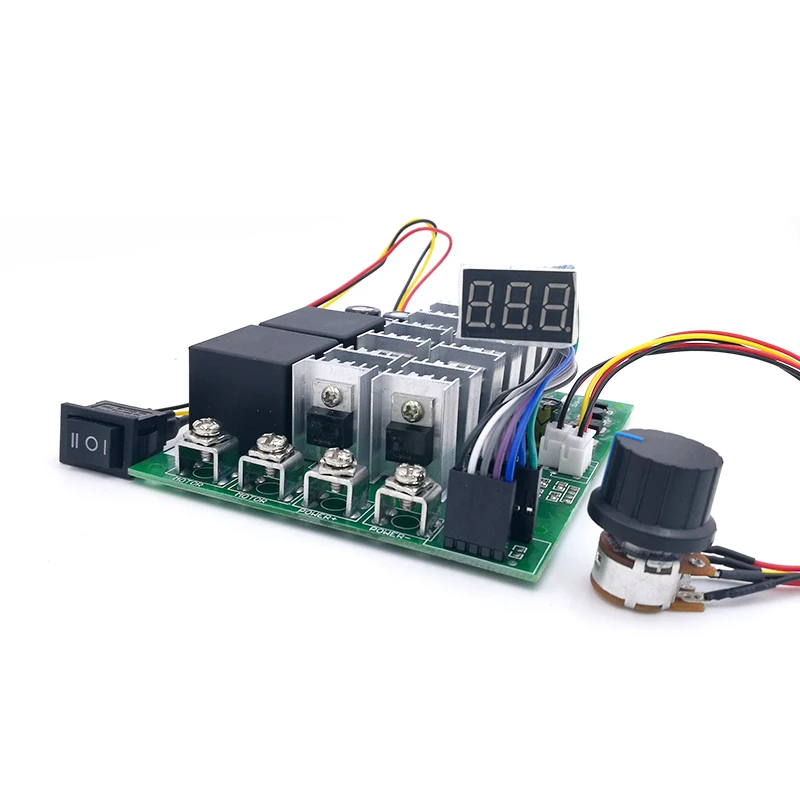 60A Digital display PWM speed controller module 10-55V 0~100% adjustable forward reversal DC motor MAX 100A 12V 24V 36V 48V