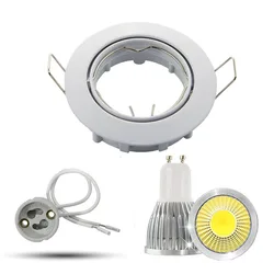 Dimmable LED Downlight 5W 7W 9W Adjustable Angle Spotlight GU10 Lamp Socket Replaceable Bulbs Recessed Down Lights Fixture