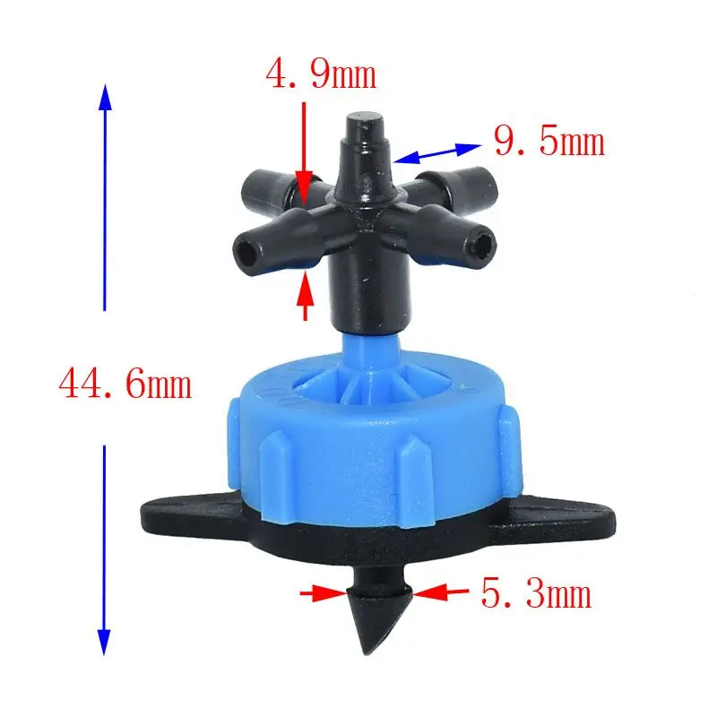 Sistema de riego por goteo Arrow, microgotero de flujo para plantas en macetas con invernadero, 4 vías, 8L, 10 juegos, 20 juegos