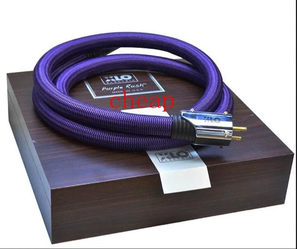 XLO Purple Rush HIFI US Version AC Audiophile Power cable original wooden box 2M