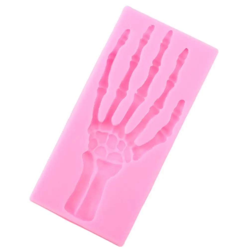 Halloween Hand Skeleton Silicone Molds DIY Baking Party Fondant Cake Decorating Tools Clay Candy Chocolate Gumpaste Moulds