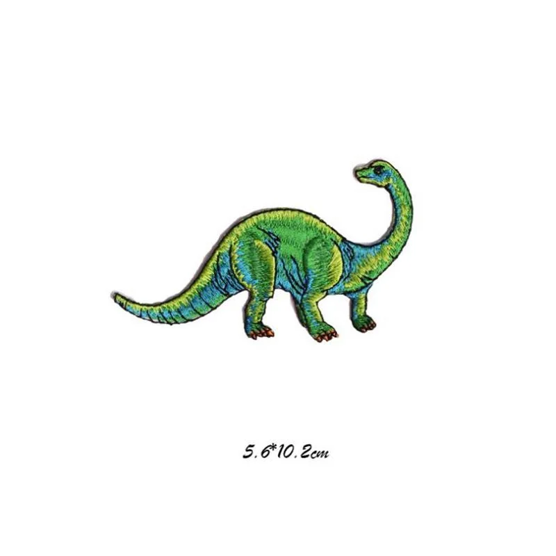 5pcs/lot Embroidered Dinasour Patches Iron On Embroidered Clothes Fabric Stickers Cartoon Appliques for Repair Jean Pants Coat