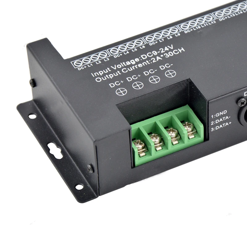 Imagem -04 - Controlador de Faixa Led Rgb Dmx512 30 Canais 30 Canais Dmx 512 Decodificador Driver de Dimmer