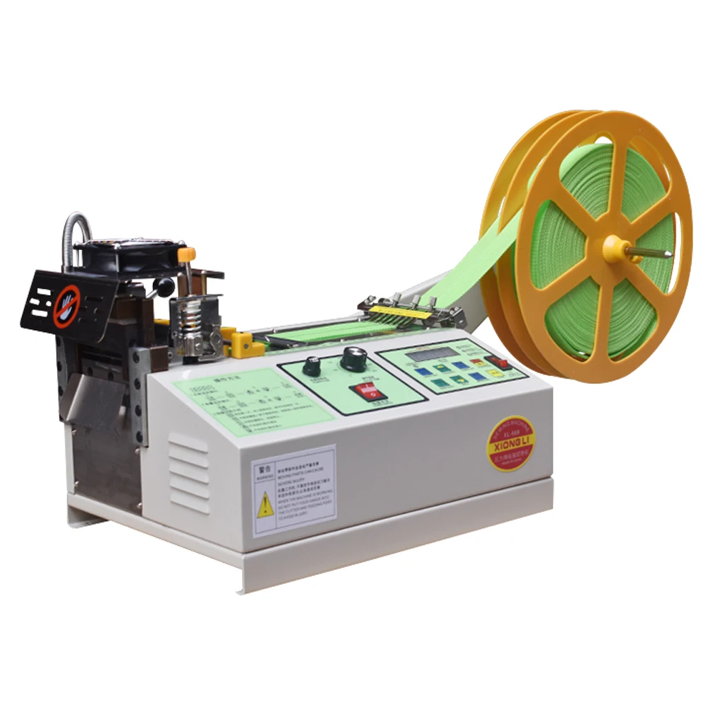 Computer Hot and Cold Cloth Belt Tape Cutting Machine Auto Magic Adhesive Tape Zipper Webbing Machine Elastic Cut Tools