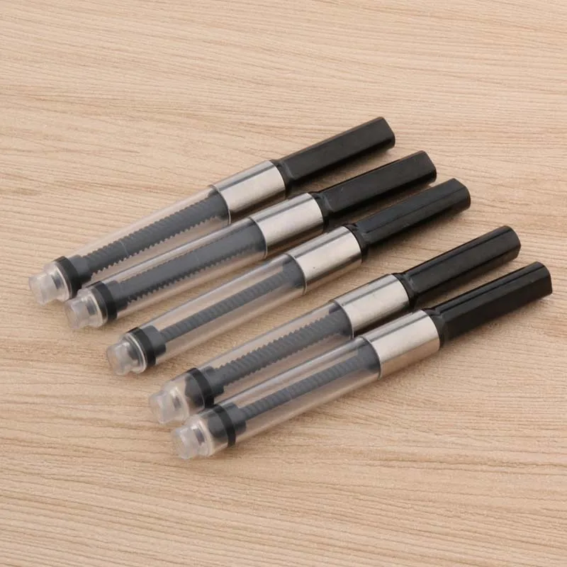 10pcs 3.4mm metal black silver big Fountain Pen Ink Refill Cartridges Stationery Office school supplies