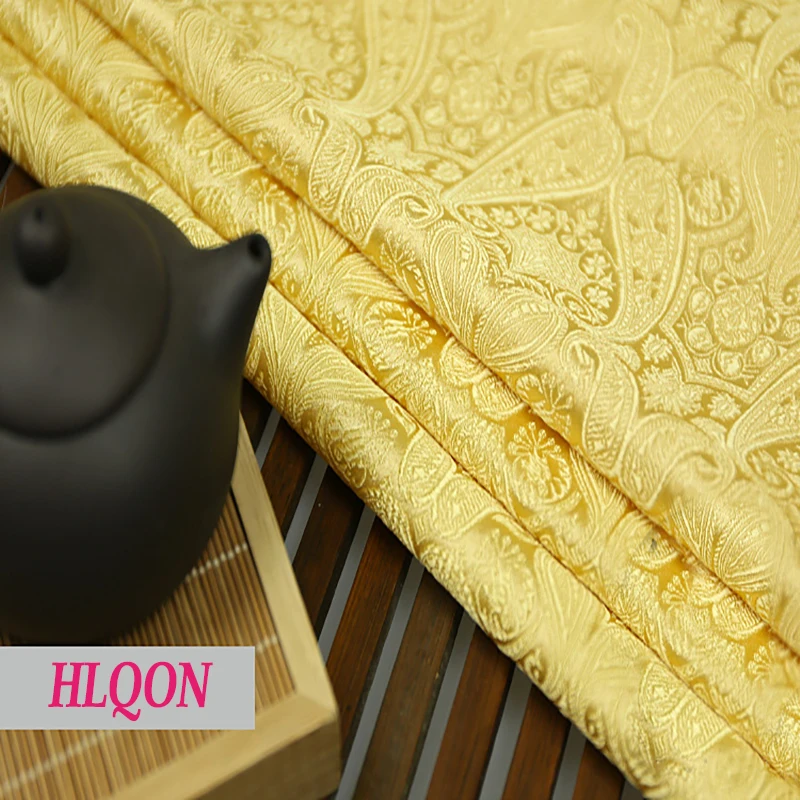 New fashion yellow dobby fabric african satin silk fabric for patchwork,wedding dress,upholstery sofa scrapbooking