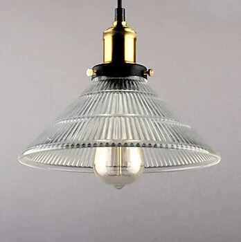 

30CM 1light,E27 Edison Bulb Retro Loft Style Vintage Lamp Industrial Pendant Light with Glass Iron Painting,Lustres De Sala Teto