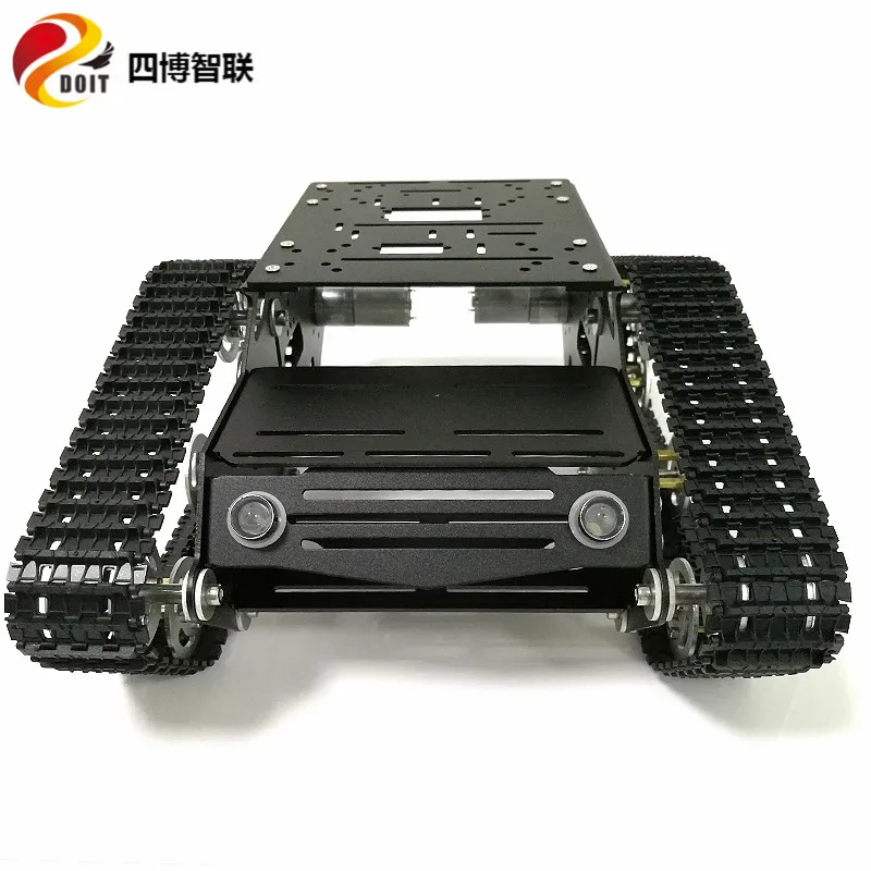 SZDOIT Unassembled YP100 Metal Tank Chassis Kit Multifunction Tracked Crawler Robot Platform Motor DIY For Arduino Competition