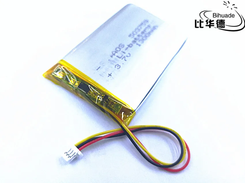 3 line 5pcs 3.7V e Road route HD-X9 navigator battery 053759 503759 1300MAH GPS three lines The 1.0 terminal line is 3P