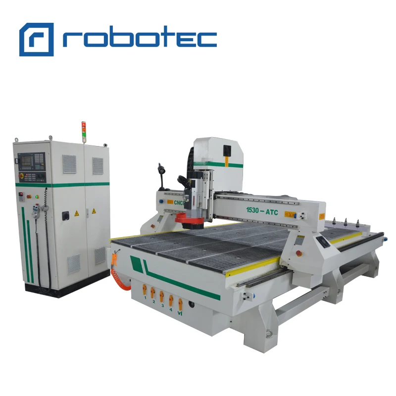 

Robotec Brand atc cnc cabinet machine with high quality/1325 linear type atc cnc router/auto tool changer cnc milling machine