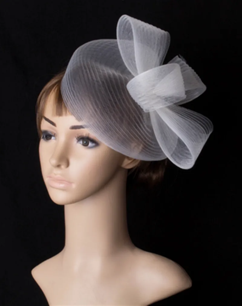 

Ivory Hair Fascinator Ladies Headwear Elegant Bridal Occasion Party Show Hair Accessories Millinery Ladies Race Hat Headdress