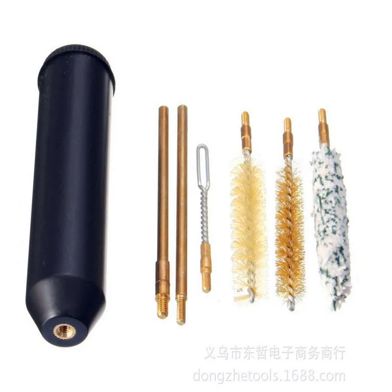 Nylon/cotton/copper brush Pipeline polishing cleaning Brush Head 7pc Pocket-Size Pistol Cleaning Kit for oil/water/gas pipe