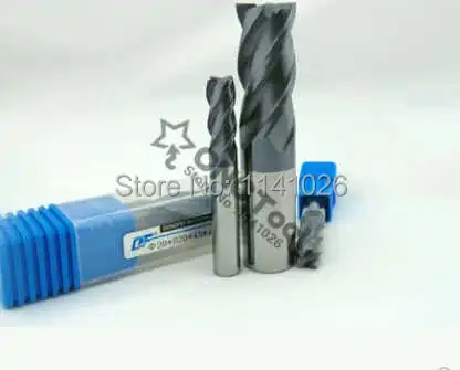 4F-5*6*20*100,4 Four Flute Long Solid Carbide End Mill ALTiN Coat, Milling Cutter, CNC Lathe Tool, Router Bits for Metal Cutting