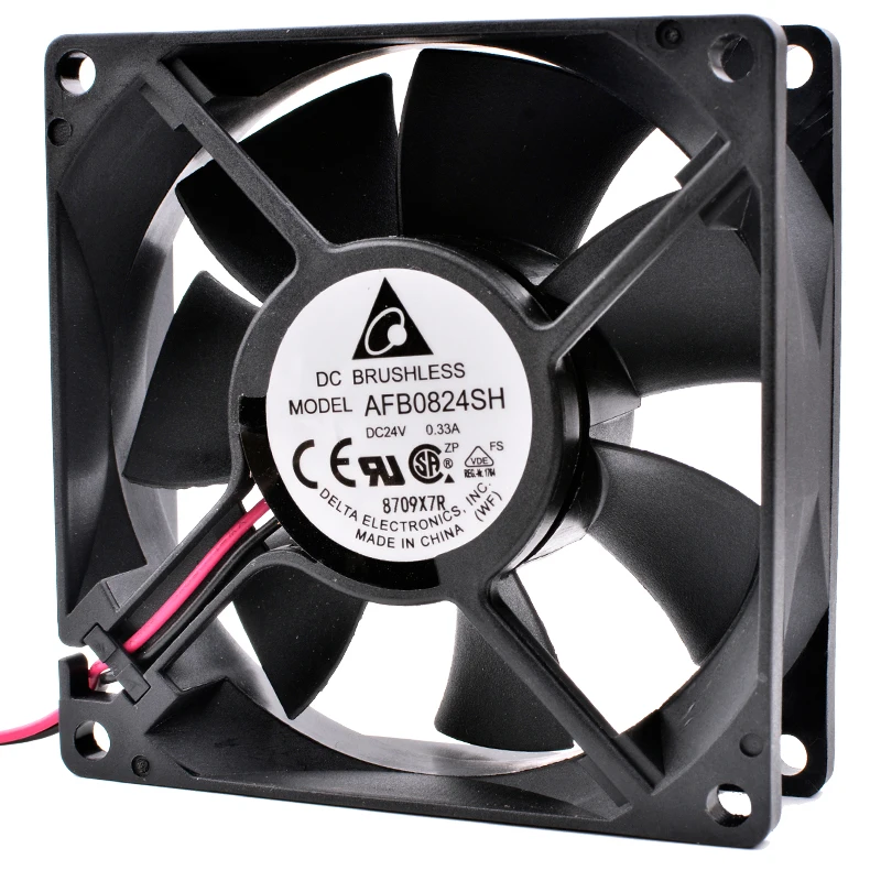 AFB0824SH 8cm 80x80x25mm DC24V 0.33A 2 lines double ball bearing large air volume inverter cooling fan