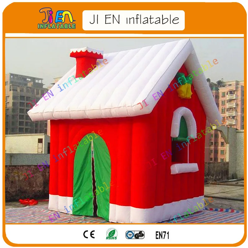 Fast Shipping christmas inflatable santa grotto,decoration inflatable santa claus house tent