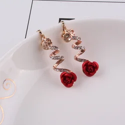 JIOFREE CZ Rhinestone Clip Earrings for Women Without Piercing No Ear Hole Earrings Bijouterie Fashion Jewelry Trendy