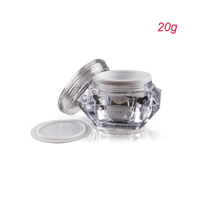 

New100pcs 20g diamond shape cosmetic jar ,plastic Cosmetic Jar ,20g Cosmetic Packaging cosmetic container wholesale