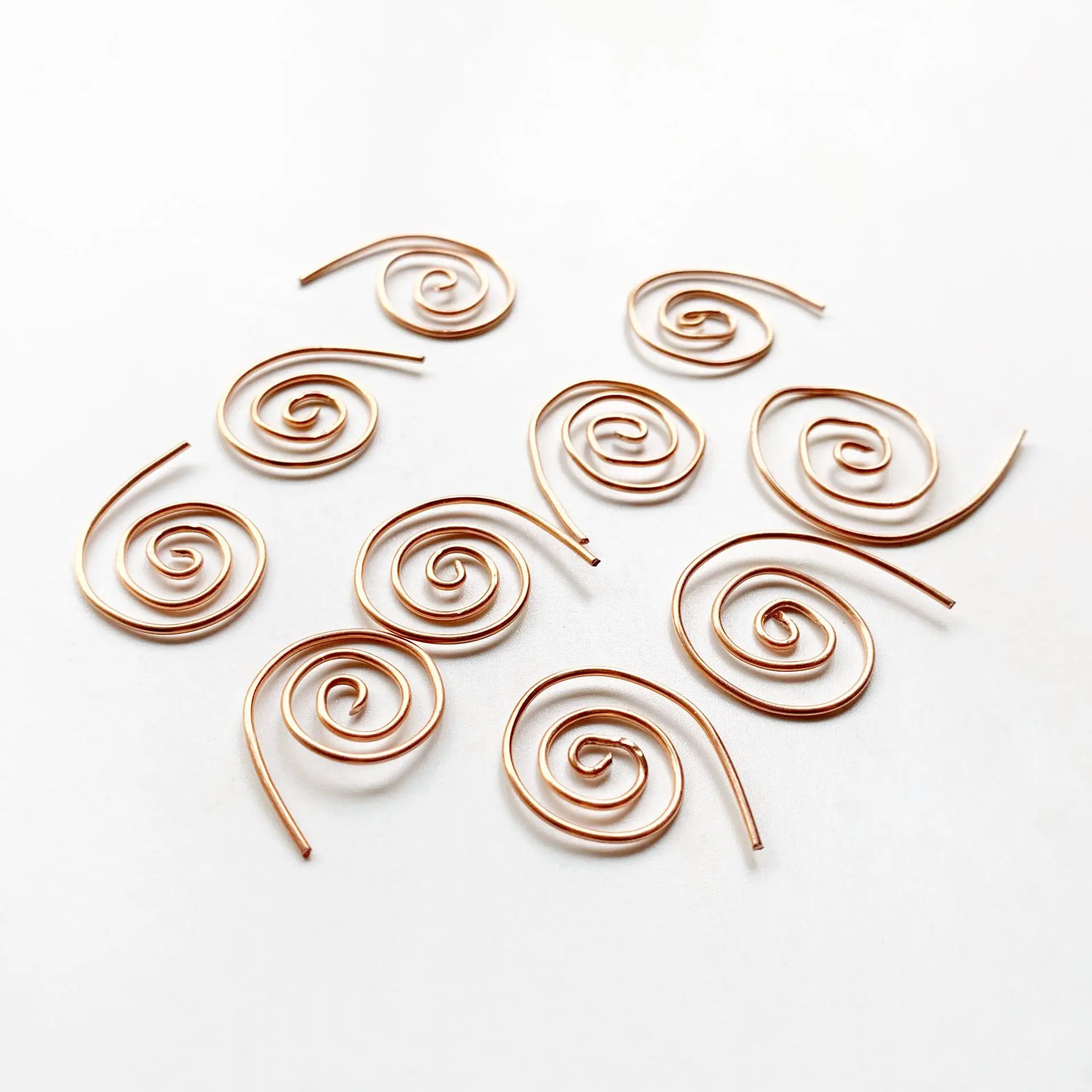 10pcs Brass Copper Wire Coil Spiral Snail Coil for Orgone Energy Projects DIY Accessories Home Decoration Accessories Modern