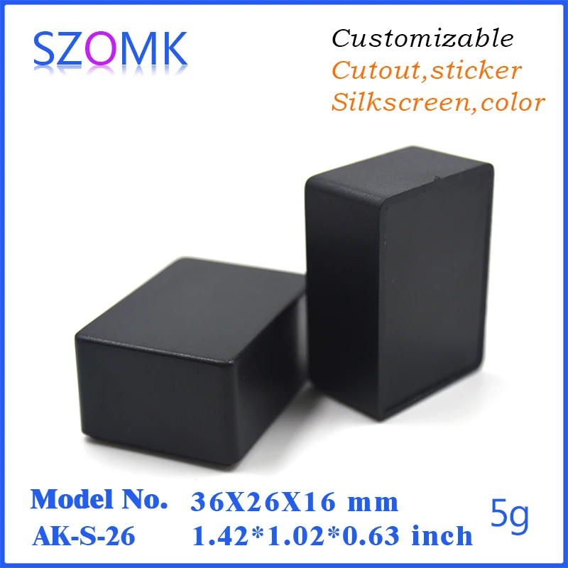 SZOMK Plastic enclosures for electronics (100Pcs) 36*26*16mm small junction box project case electronics enclosure box