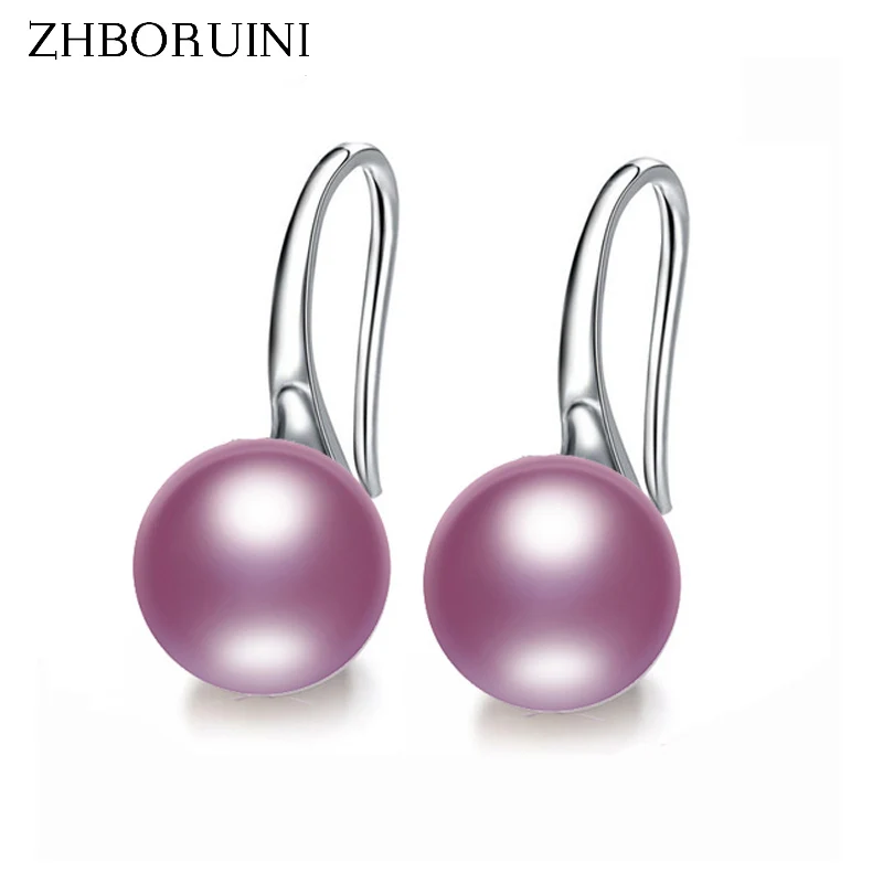 ZHBORUINI 2024 orecchini di perle di moda orecchini di cucchiaio di perle d\'acqua dolce naturali gioielli in argento Sterling 925 per regalo ragazza