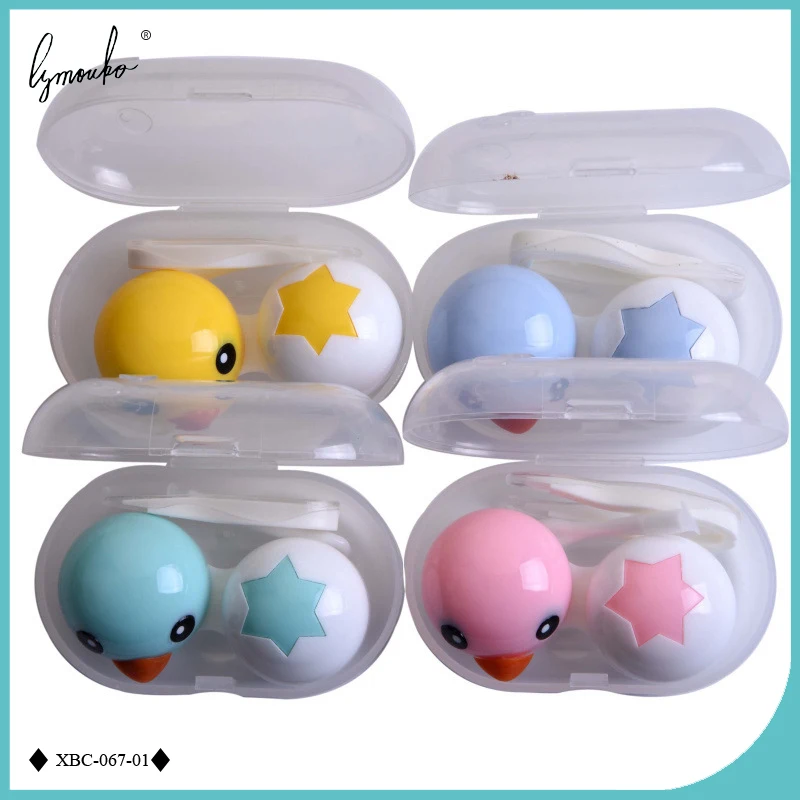 

Lymouko Fashion Lovely 4 Colors Cartoon Little Duck Portable Contact Lens Case for Kit Holder Contact Lenses Box